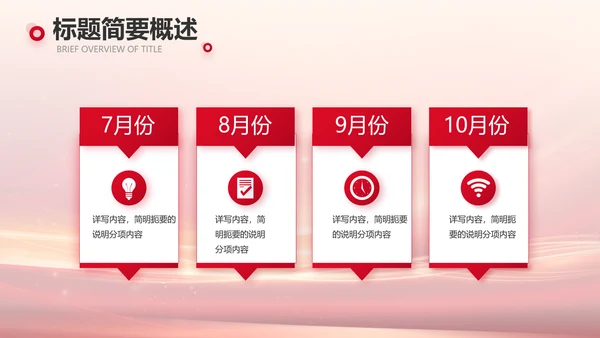 红色会议背景工作总结汇报动态PPT模板