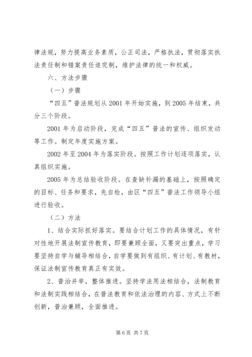某区人民法院“四五”普法和依法治院工作五年规划.docx