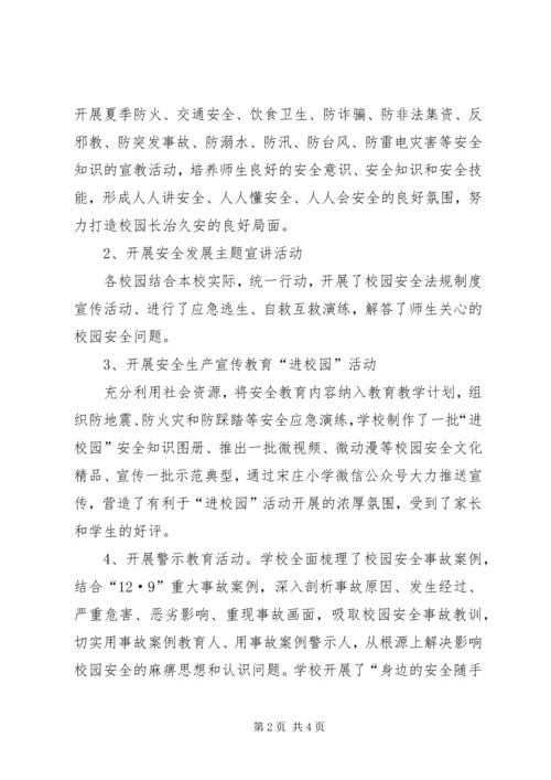 学校园安全月第一周活动情况汇报 (2).docx