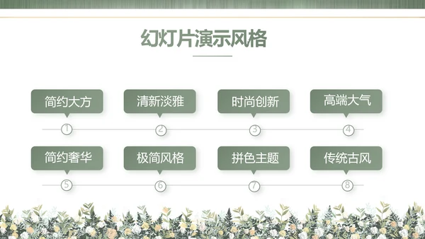 绿色莫兰迪色婚礼婚庆策划动态PPT