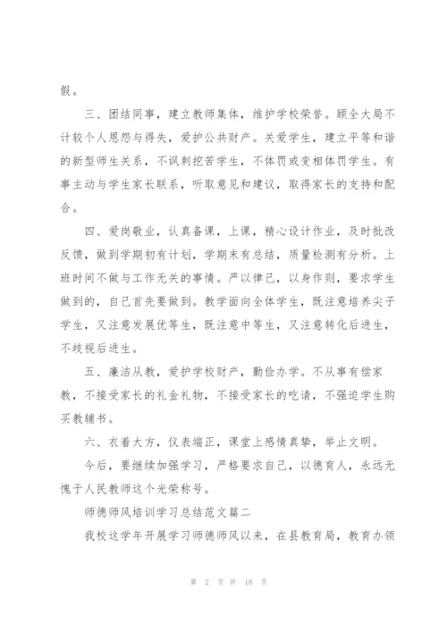 2022师德师风培训学习总结范文5篇.docx