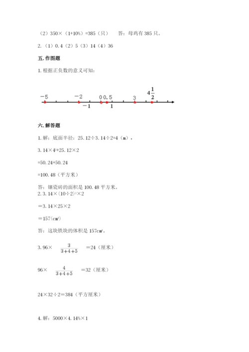 义县六年级下册数学期末测试卷含答案.docx