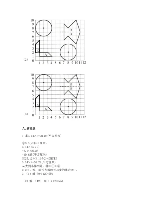 人教版六年级上册数学期末测试卷含答案（轻巧夺冠）.docx