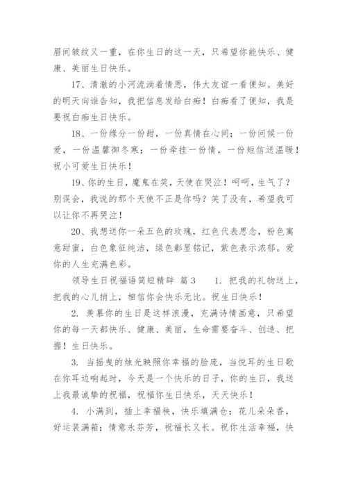 领导生日祝福语简短精辟.docx
