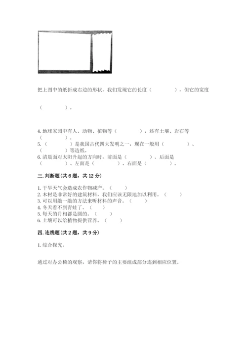 教科版小学二年级上册科学期末测试卷精品【实用】.docx