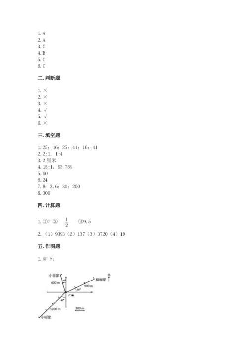 人教版小学六年级上册数学期末测试卷带解析答案.docx