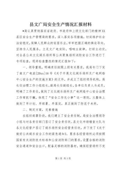 县文广局安全生产情况汇报材料 (5).docx