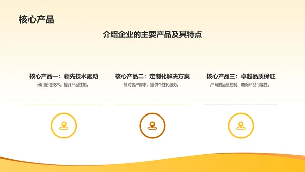 橙色商务风企业介绍PPT模板
