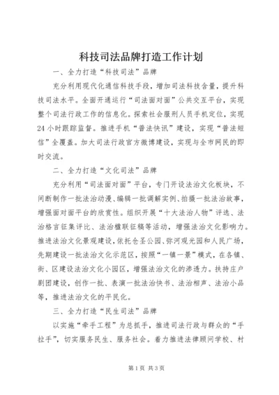 科技司法品牌打造工作计划.docx