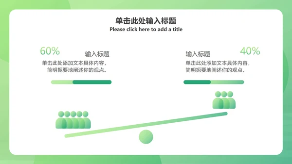绿色渐变总结汇报PPT模板