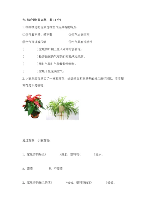 苏教版一年级下册科学期末测试卷【精华版】.docx