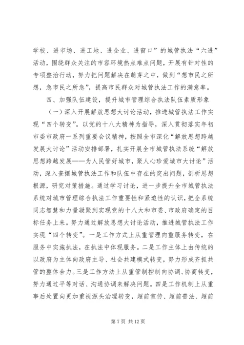 市城市管理综合执法局工作计划.docx