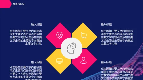 创业计划书艺术曲线创意放大镜通用PPT模板