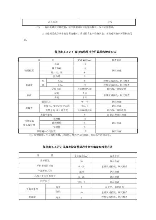 建筑工程常用验收规范表格.docx