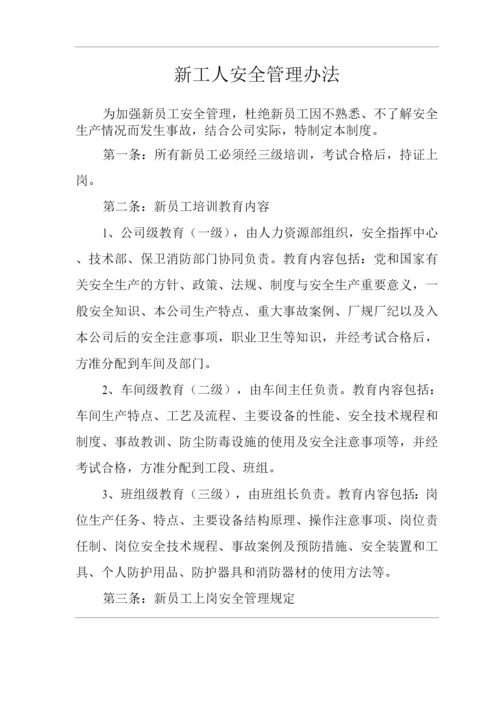 新工人安全管理办法.docx