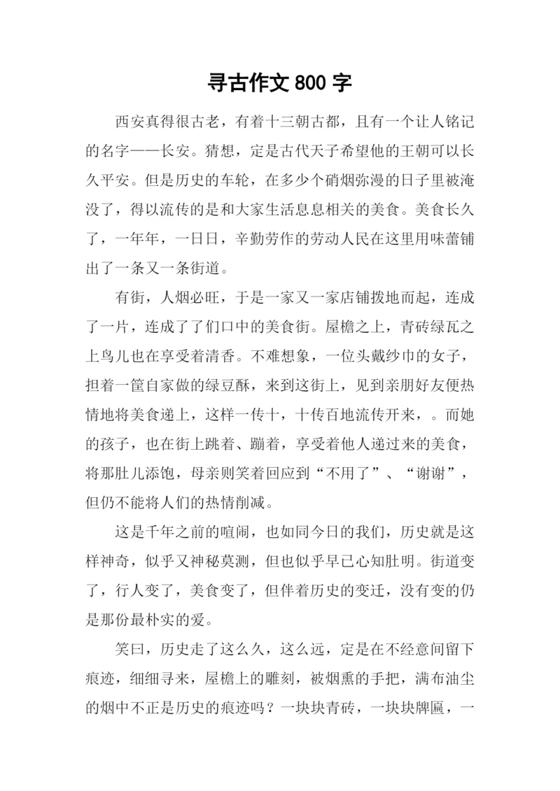 寻古作文800字0.docx