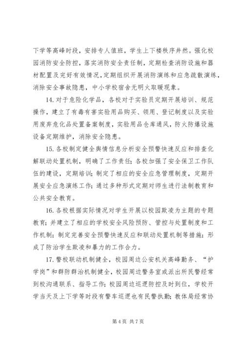 县教体局XX年秋季开学专项督导报告.docx