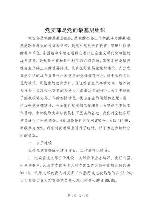 党支部是党的最基层组织.docx