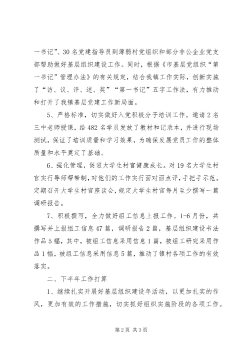 组织科工作总结及工作计划.docx