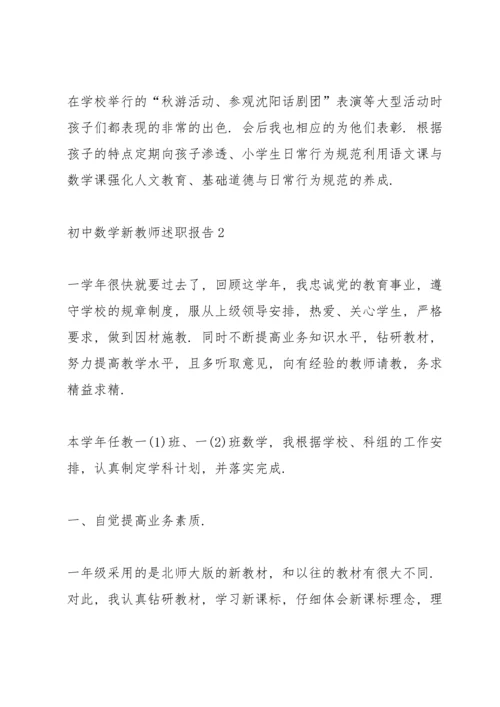 初中数学新教师述职报告.docx