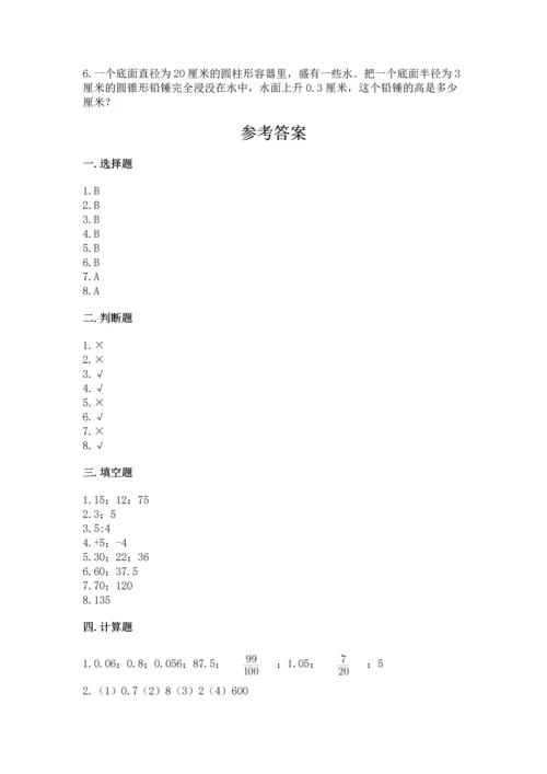 小升初数学期末测试卷有完整答案.docx