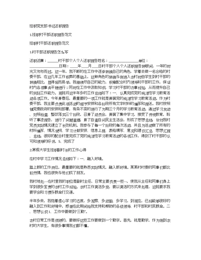 挂职党支部书记述职报告