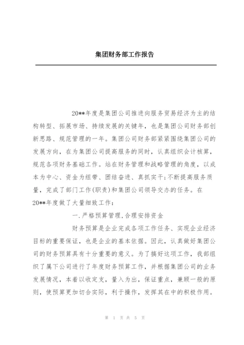 集团财务部工作报告.docx