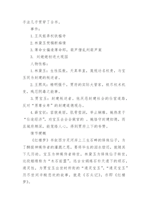 四大名著：《红楼梦》简介.docx