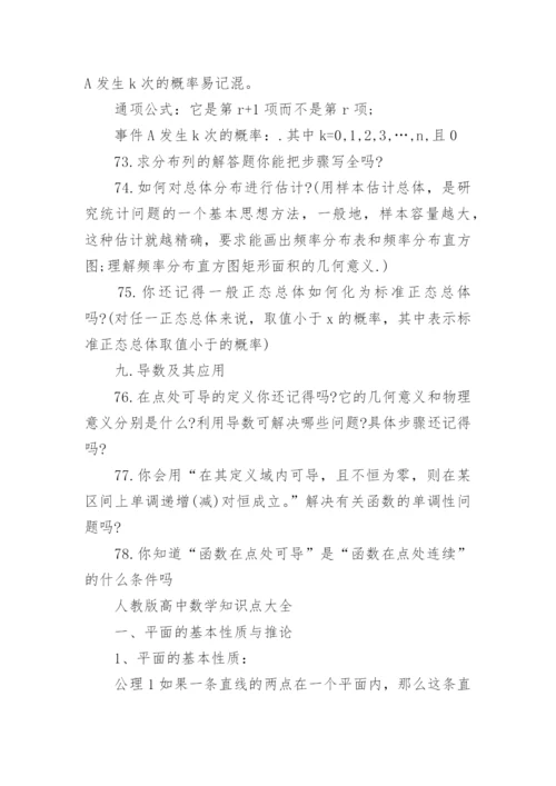 人教版高中数学知识点提纲_人教版高考数学复习提纲.docx