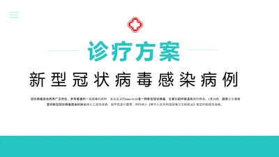 新型冠状病毒感染病例诊疗方案PPT模板