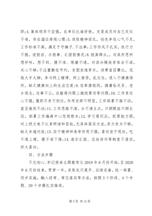全体党员中开展“不忘初心、牢记使命”主题教育实施方案.docx