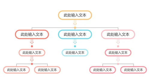 一键换色架构图样式合集PPT模板