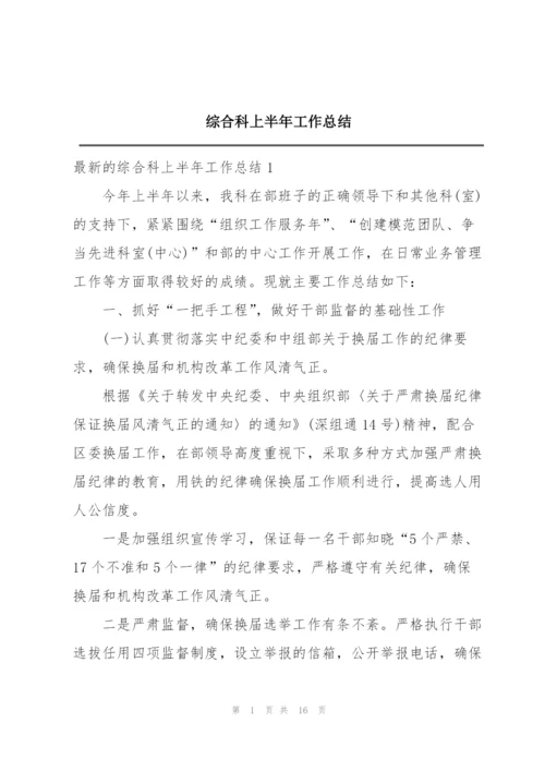 综合科上半年工作总结.docx