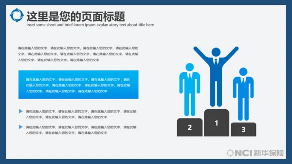金融理财新华保险商务风总结通用PPT演示模板