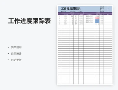 工作进度跟踪表
