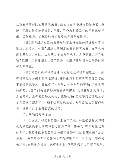 对消防部队基层党建工作的思考.docx