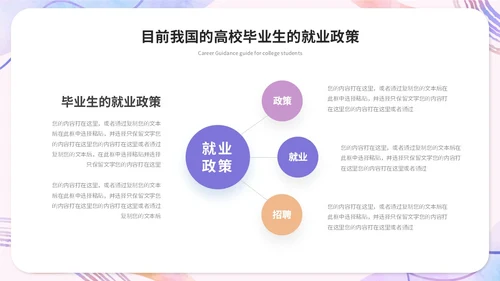简约水彩风大学生毕业就业指导培训ppt模板