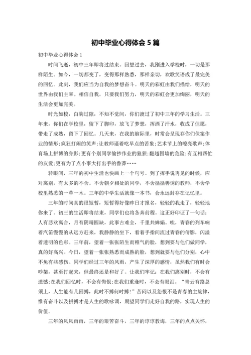 初中毕业心得体会5篇.docx