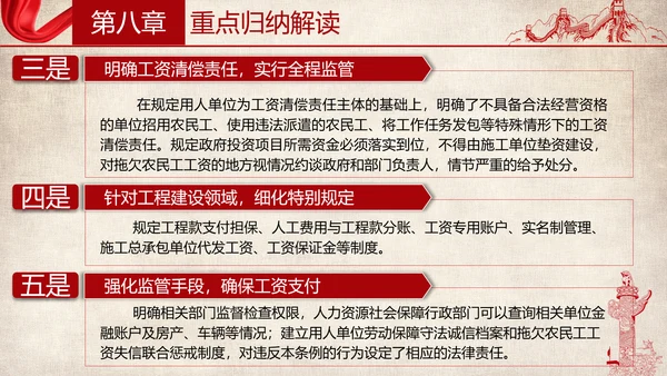 保障农民工工资支付条例全文解读PPT模板