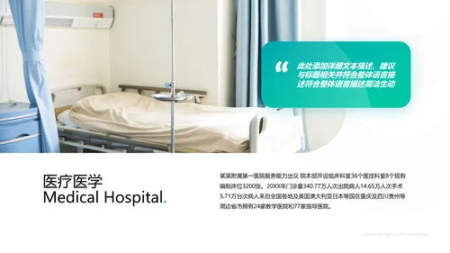 精美欧美风医学医疗报告医院宣传PPT模板