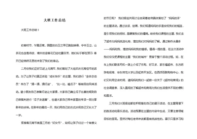 大班工作总结（一）