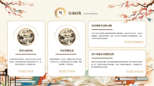 黄色中国风读书分享会PPT通用模板