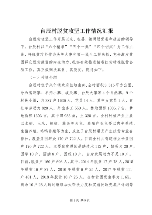 台辰村脱贫攻坚工作情况汇报.docx