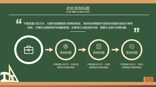 深绿色黑板风教育教学通用PPT演示模板