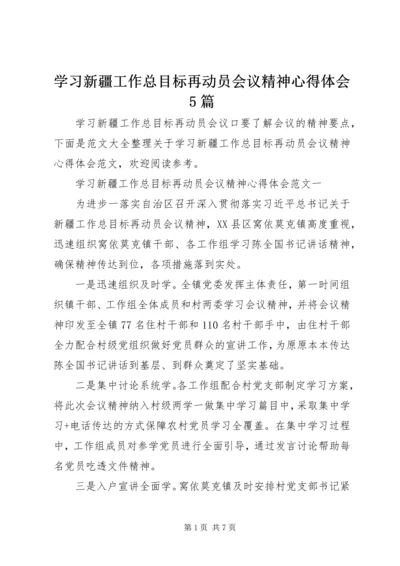 学习新疆工作总目标再动员会议精神心得体会5篇.docx