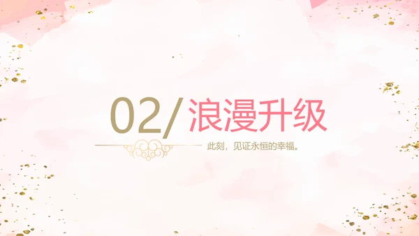 粉色小清新婚礼舞台开场片头相册动态PPT模板
