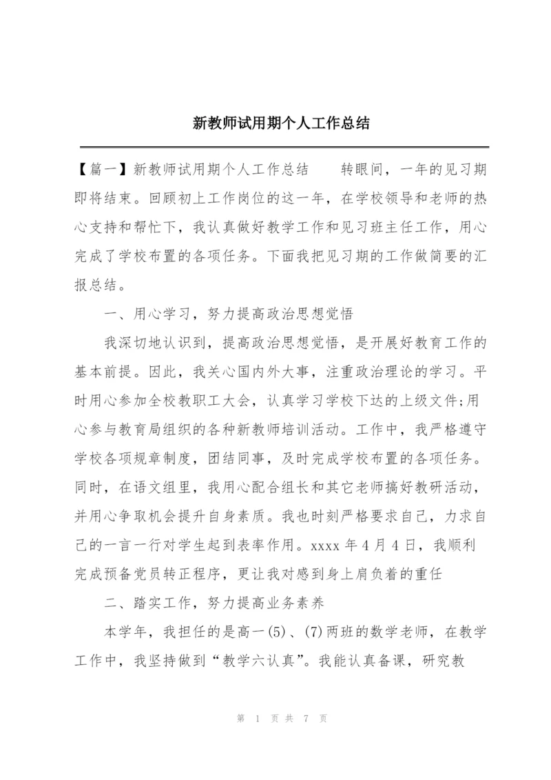 新教师试用期个人工作总结.docx