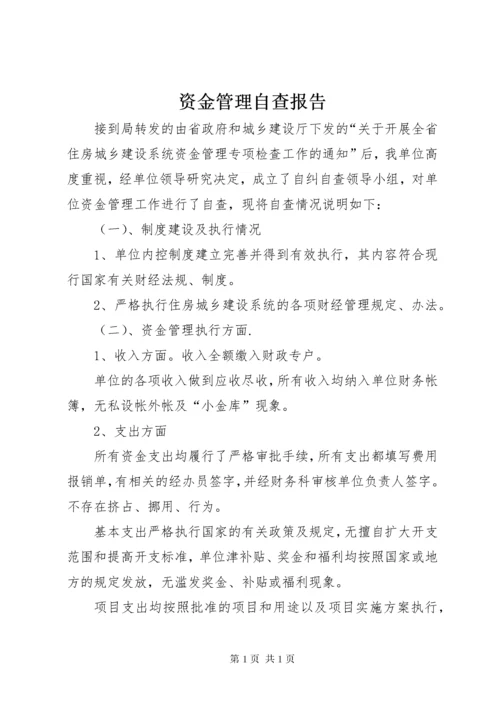 资金管理自查报告 (2).docx