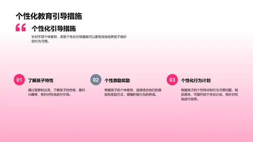 幼儿行为习惯培养