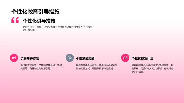 幼儿行为习惯培养